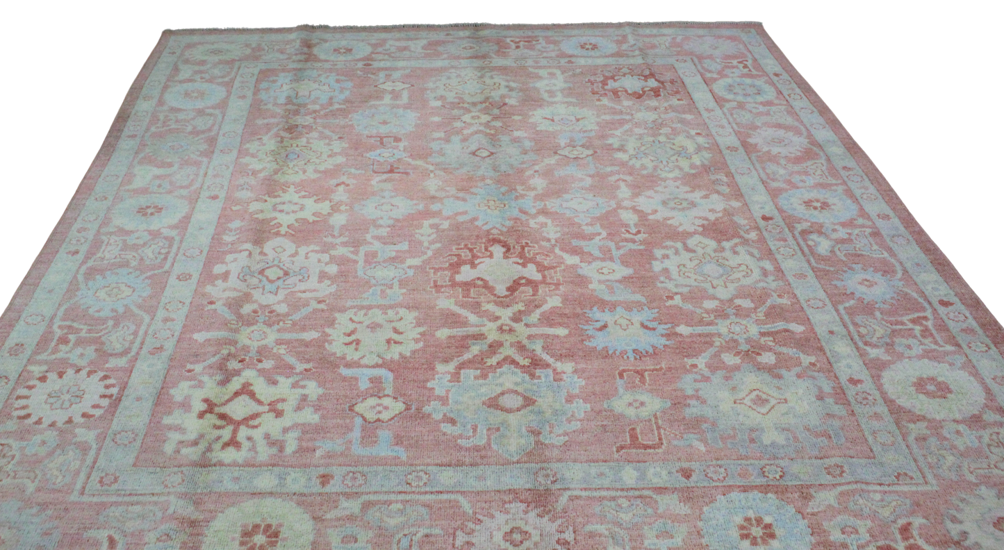 Warm Radiance - Hand-Knotted Oushak Rug from Afghanistan (7.10 × 9.8 ft) - 9