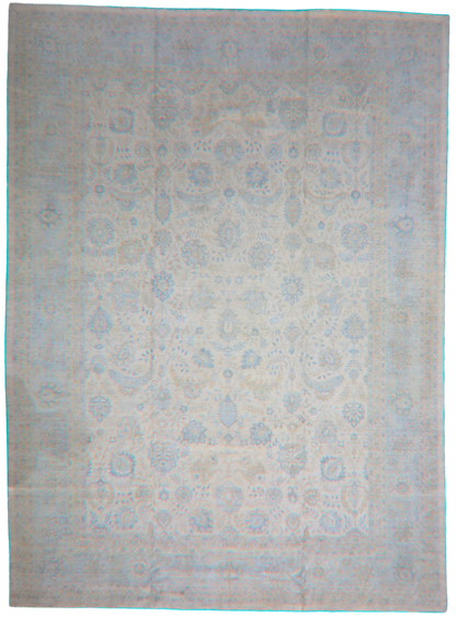 Clouded Elegance - Fine Tabriz Rug from Afghanistan (9.9×13.4 ft) - 2758