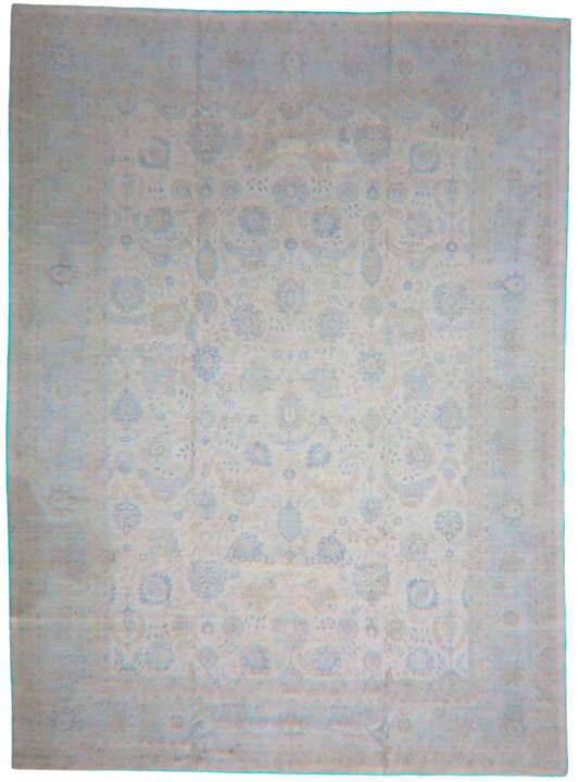 Clouded Elegance - Fine Tabriz Rug from Afghanistan (9.9×13.4 ft) - 2758