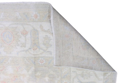 Ivory Reverence - Hand-Knotted Oushak Rug from Afghanistan (7.9 × 9.7 ft) - 32