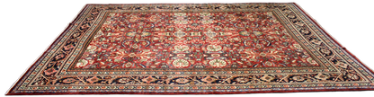 Floral Majesty - Antique Mahal Rug from Persia (10.6 × 13.10 ft) - 1720