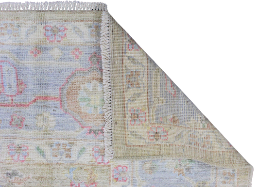 Pastel Harmony - Oushak Afghan Rug (8.1 × 9.7 ft) - 1006