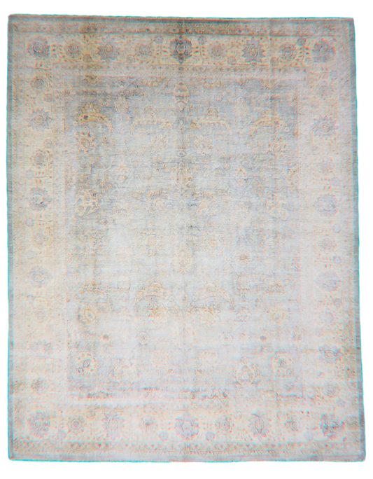 Ghosted Grandeur - Hand-Knotted Tabriz Rug from Afghanistan (7.9 × 9.8 ft) - 30