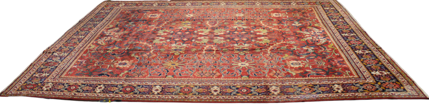 Garden of Symmetry - Antique Mahal Rug from Persia (10.9 × 13.7 ft) - 1761
