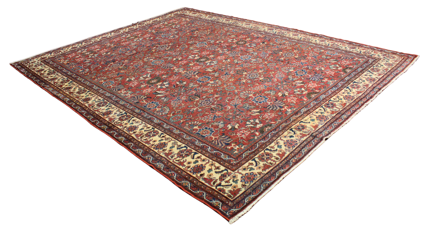 Garden of Harmony - Antique Mahal Rug from Persia (10.7 × 13.8 ft) - 1746
