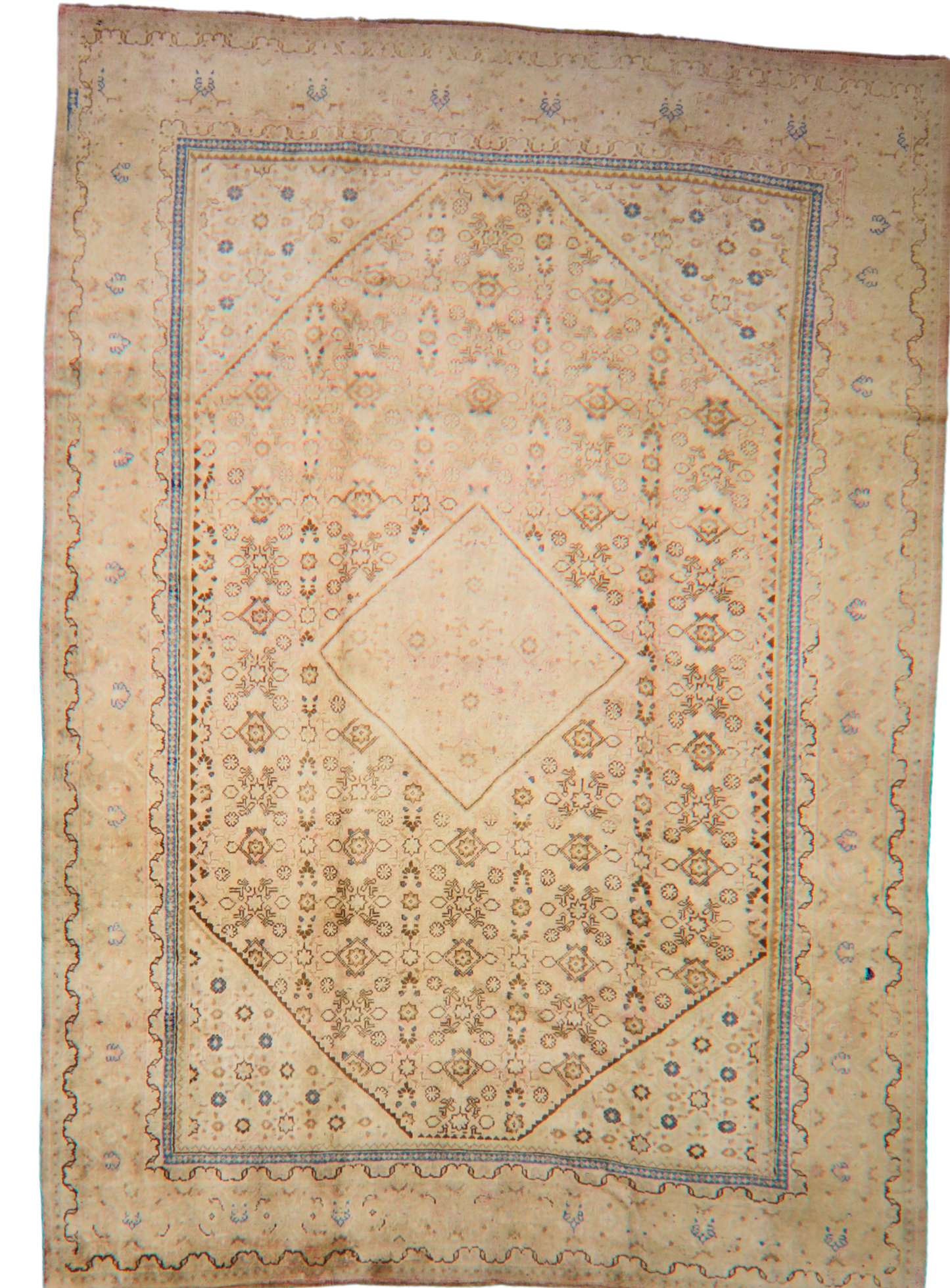Moonlit Grace - Antique Mahal Rug from Persia (9.3 × 13.2 ft) - 1620