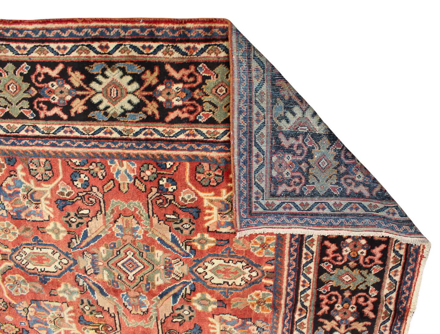 Majestic Repetition - Antique Mahal Rug from Persia (10.6 × 13.2 ft) - 1712
