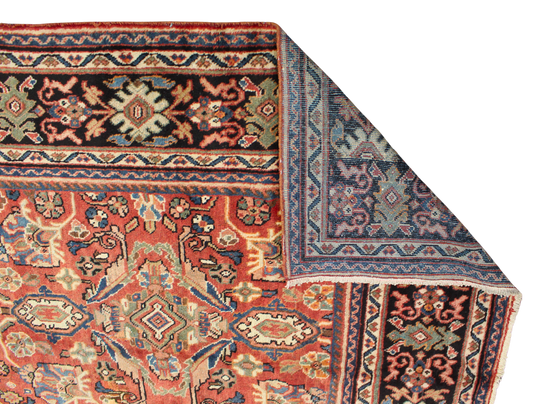 Majestic Repetition - Antique Mahal Rug from Persia (10.6 × 13.2 ft) - 1712