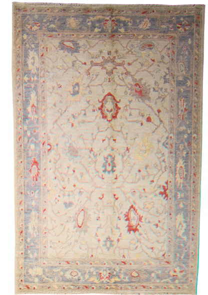 Celestial Harmony - Hand-Knotted Oushak Rug from Afghanistan (6.5 × 9.5 ft) - 38