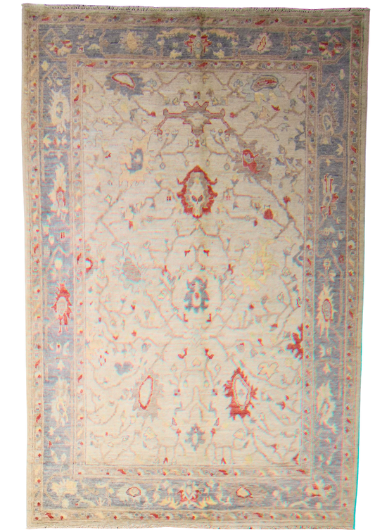 Celestial Harmony - Hand-Knotted Oushak Rug from Afghanistan (6.5 × 9.5 ft) - 38