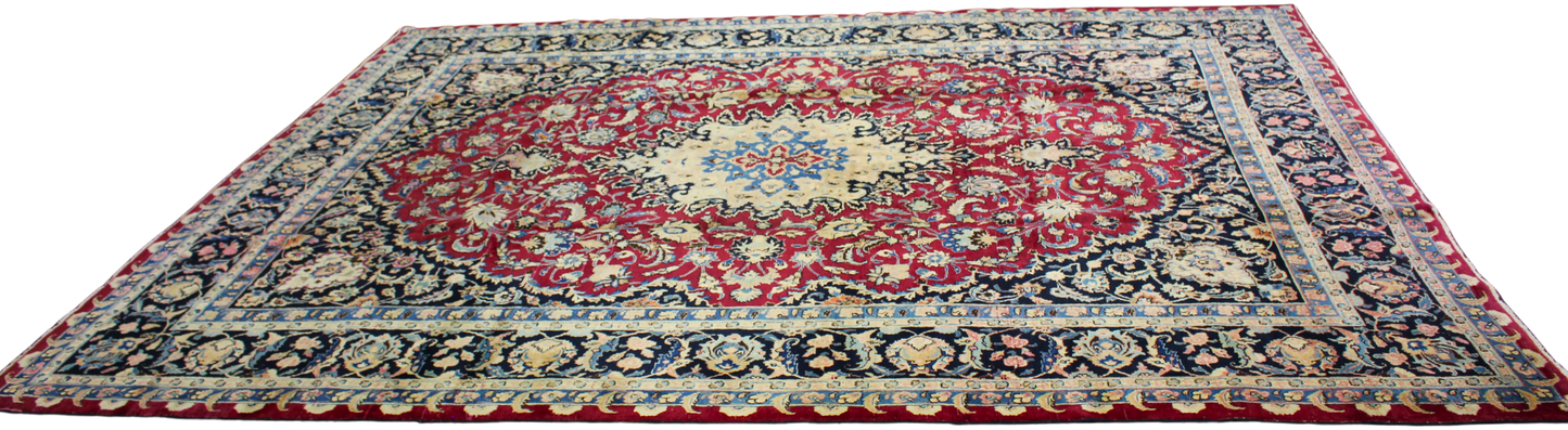 Royal Grandeur - Antique Mashad Rug from Persia (10.1 × 13.2 ft) - 14175