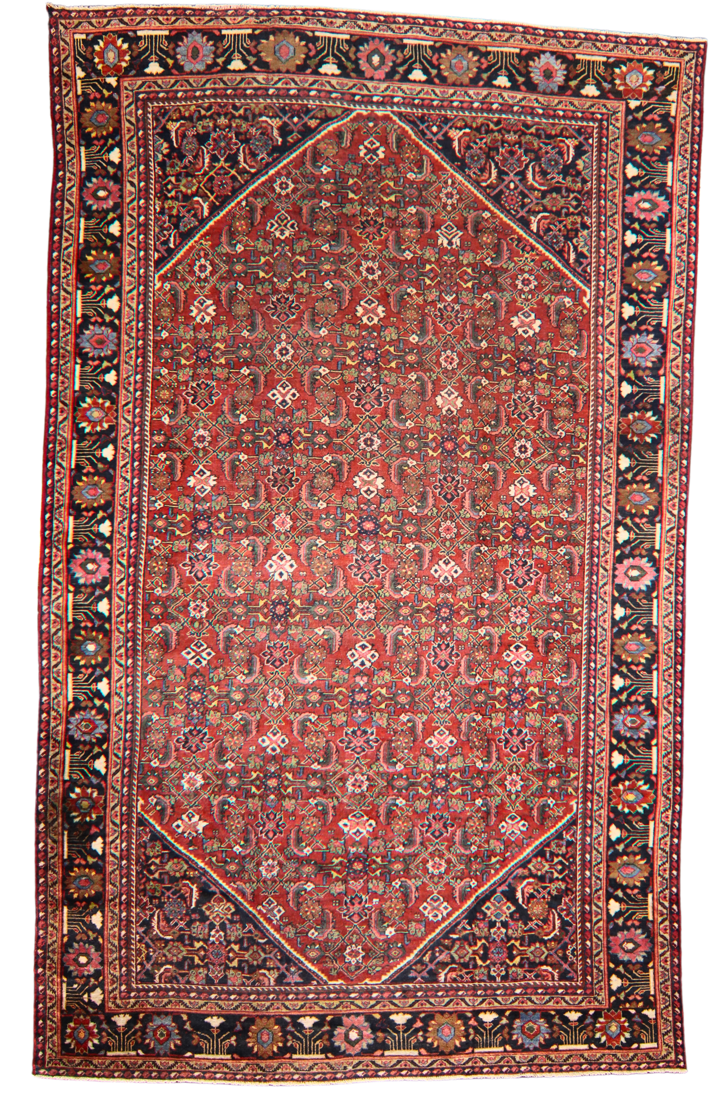 Majestic Length, Timeless Grace - Antique Mahal Rug from Persia (10.6 × 17.2 ft) - 1743
