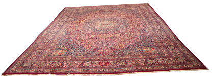 Regal Flourish - Mashad Rug from Persia (11.9 × 16.2 ft) - 1755