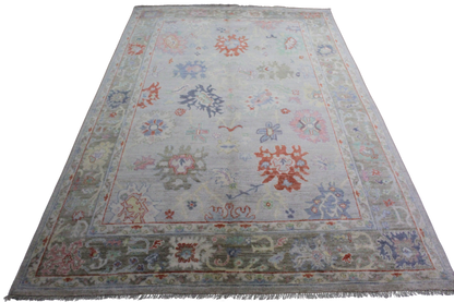 Garden Whimsy - Hand-Knotted Oushak Rug from Afghanistan (5.7 × 8.9 ft) - 36