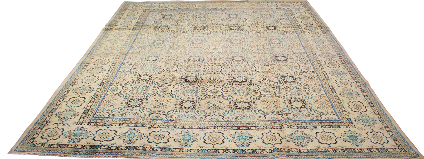 Ethereal and Elegant - Antique Mahal Rug from Persia (9.11 × 12.8 ft) - 1656