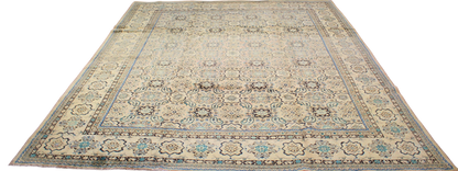 Ethereal and Elegant - Antique Mahal Rug from Persia (9.11 × 12.8 ft) - 1656