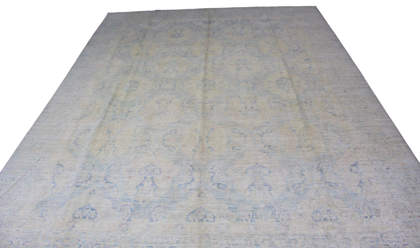 Frosted Elegance - Hand-Knotted Oushak Rug from Afghanistan (7.8 × 9.9 ft) - 33