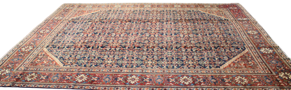 Woven Harmony - Antique Mahal Rug from Persia (10.8 × 14.2 ft) - 1757