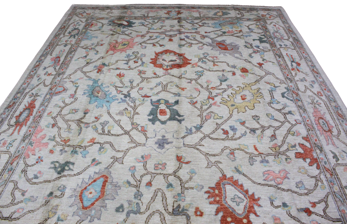 Sunwashed Bloom - Oushak Afghan Rug (7.11 × 10.2 ft) - 4