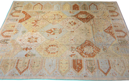 Nomadic Citadel - Oushak Rug (10.8×14.3 ft) - 2320