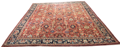 Timeless Elegance - Antique Mahal Rug from Persia (10.8 × 13.9 ft) - 1710