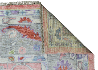 Blossom in Bloom - Hand-Knotted Oushak Rug from Afghanistan (7.9 × 9.4 ft) - 13