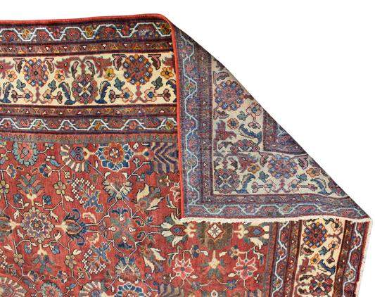 Garden of Harmony - Antique Mahal Rug from Persia (10.7 × 13.8 ft) - 1746