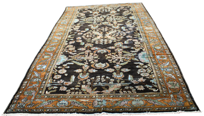 Timeless Drama in Earthy Tones - Antique Lilihan Rug (7.3 × 13.1 ft) - 1556