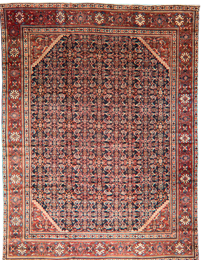 Woven Harmony - Antique Mahal Rug from Persia (10.8 × 14.2 ft) - 1757