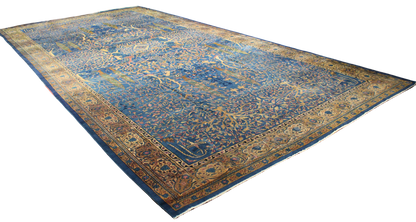 Imperial Garden - Antique Agra Rug from India (11.6 × 23.1 ft) - 1776