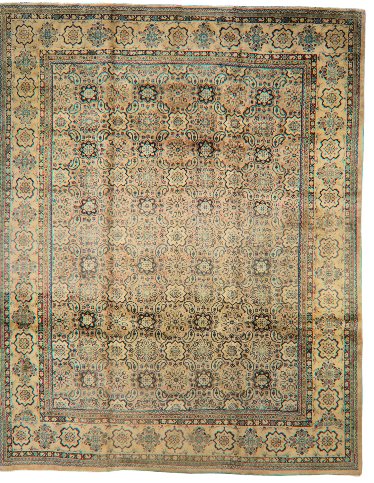 Ethereal and Elegant - Antique Mahal Rug from Persia (9.11 × 12.8 ft) - 1656
