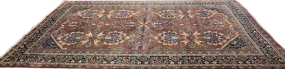 Ornate Grace - Antique Mahal Rug from Persia (9.7 × 14 ft) - 1628