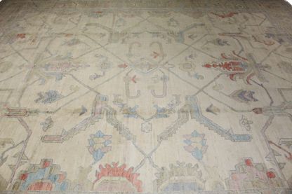 Timeless Geometry - Light-Filled Afghan Oushak (12′1″ × 14′7″) - 2811