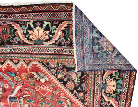 Blossoms in Bloom - Antique Mahal Rug from Persia (10.6 × 14.8 ft) - 2121
