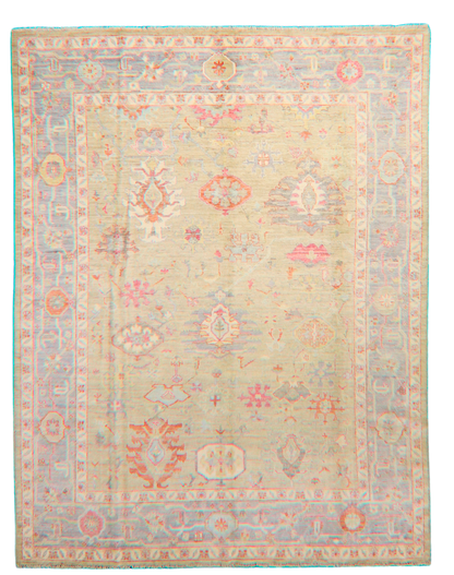 Whispers of Tradition - Oushak Afghan Rug (7.11 × 10.3 ft) - 1011