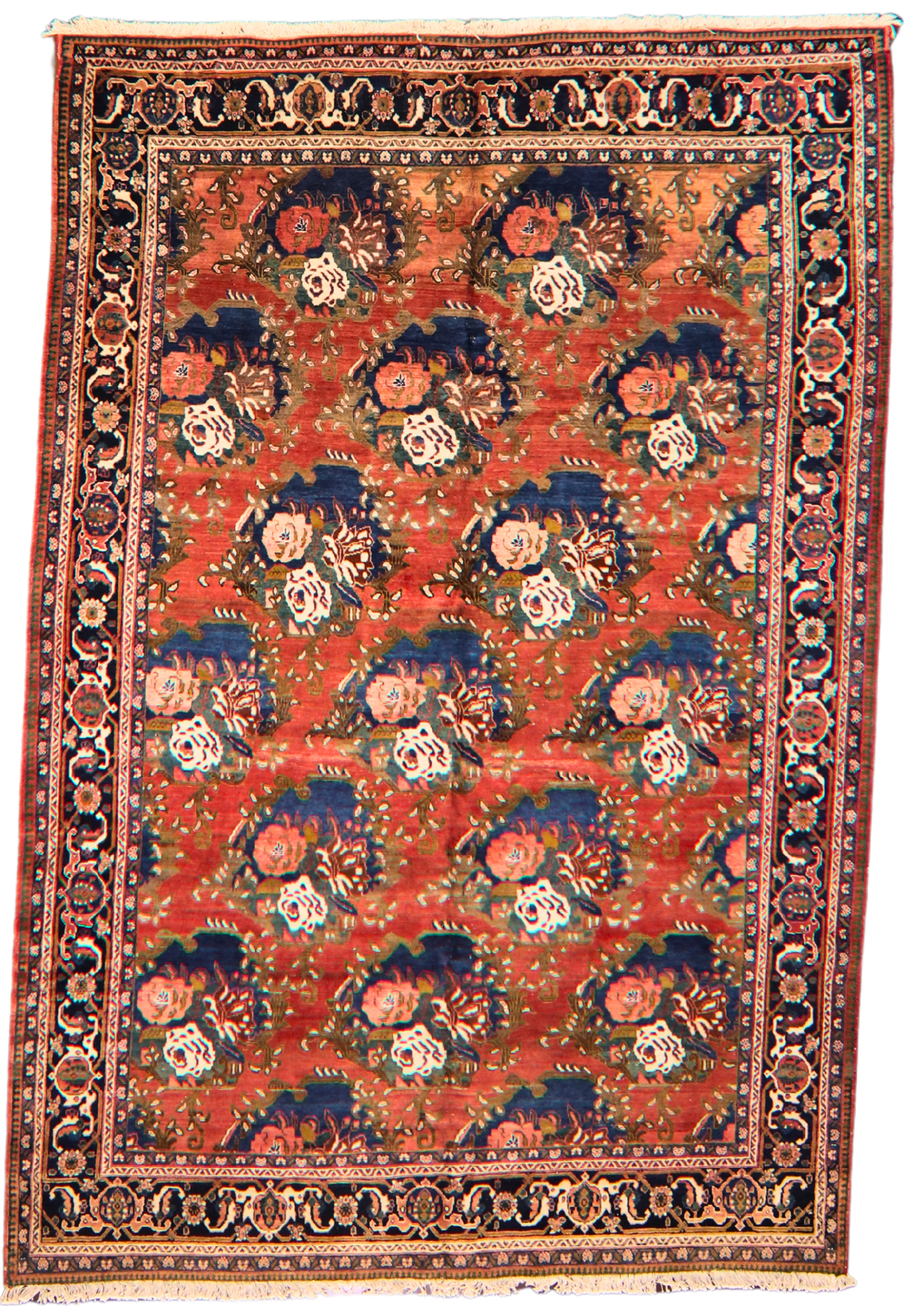 Garden of Flame - Oversize Heriz Rug from Persia (7.7 × 11.2 ft) - 1546