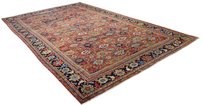 Field of Jewels - Antique Mahal Rug from Persia (10.9 × 16.4 ft) - 1742