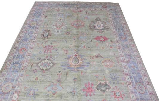 Faded Grandeur - Hand-Knotted Oushak Rug from Afghanistan (5.8 × 8.10 ft) - 13