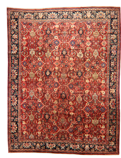 Timeless Elegance - Antique Mahal Rug from Persia (10.8 × 13.9 ft) - 1710