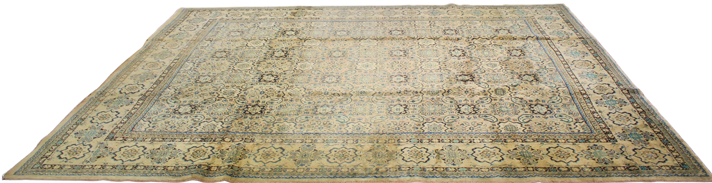 Ethereal and Elegant - Antique Mahal Rug from Persia (9.11 × 12.8 ft) - 1656