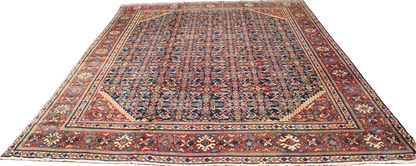 Woven Harmony - Antique Mahal Rug from Persia (10.8 × 14.2 ft) - 1757