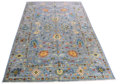 Twilight Blossom - Fine Afghan Rug (5.6 × 8 ft) - 2
