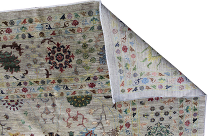Wilderness in Bloom - Tabriz Rug from Afghanistan (10.1 × 13.11 ft) - 2748