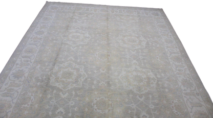 Ivory Reverence - Hand-Knotted Oushak Rug from Afghanistan (7.9 × 9.7 ft) - 32