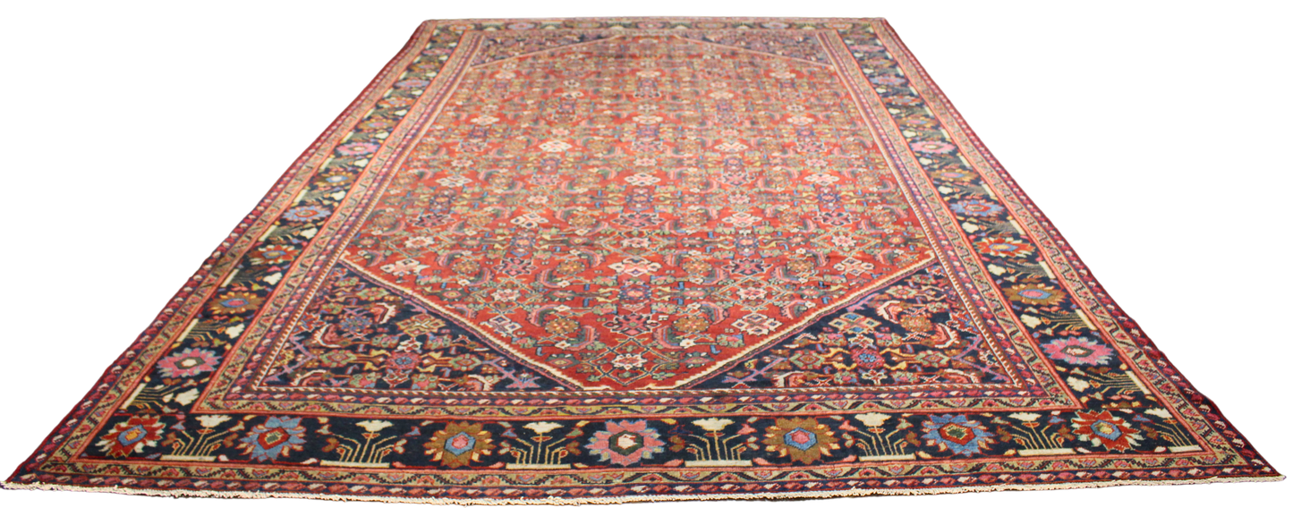 Majestic Length, Timeless Grace - Antique Mahal Rug from Persia (10.6 × 17.2 ft) - 1743