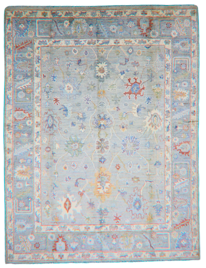 Whispers of the Sky - Afghan Oushak Rug (8 × 10.5 ft) - 60