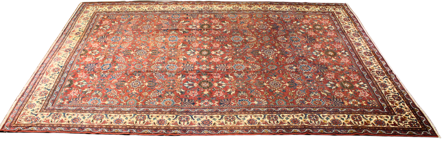 Garden of Harmony - Antique Mahal Rug from Persia (10.7 × 13.8 ft) - 1746