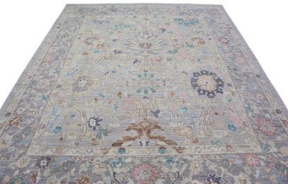 Whispered Florals - Oushak Afghan Rug (8.2 × 10.1 ft) - 73