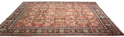 Majestic Repetition - Antique Mahal Rug from Persia (10.6 × 13.2 ft) - 1712
