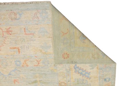 Whispers of the Sky - 12′ × 15′6″ Afghan Oushak Rug - 2806